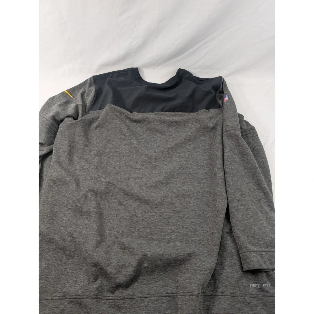 Nike Pittsburgh Steelers Quarter Zip Pullover Mens XXL Black Dri-FIT On Field